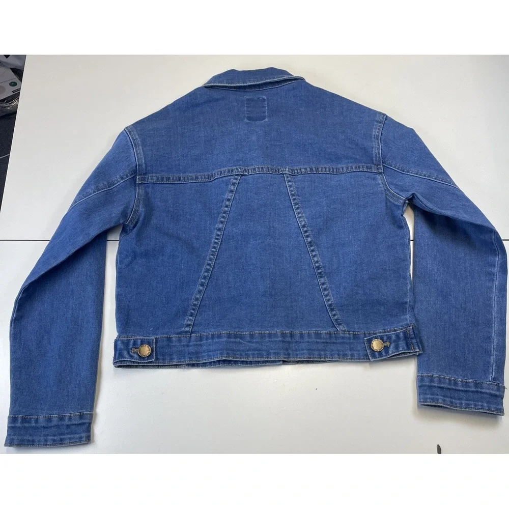 NWT Beverly Hills Polo Club Denim Long Sleeve Pockets‎ Logo Jacket girl's 10